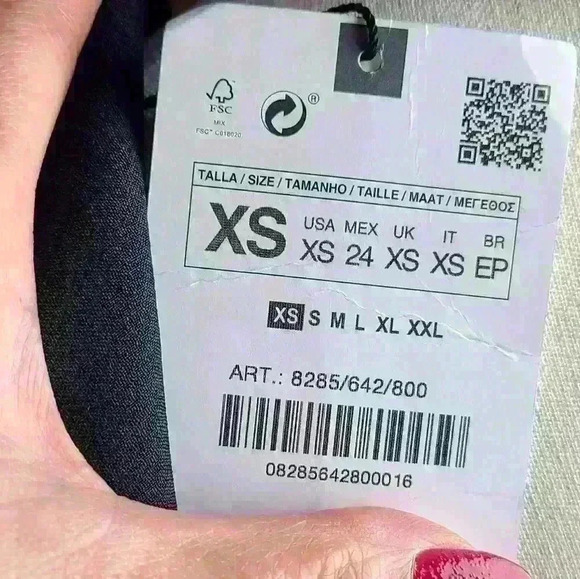 Zara black blazer dress with golden buttons double-breasted style size xs - Picture 10 of 16